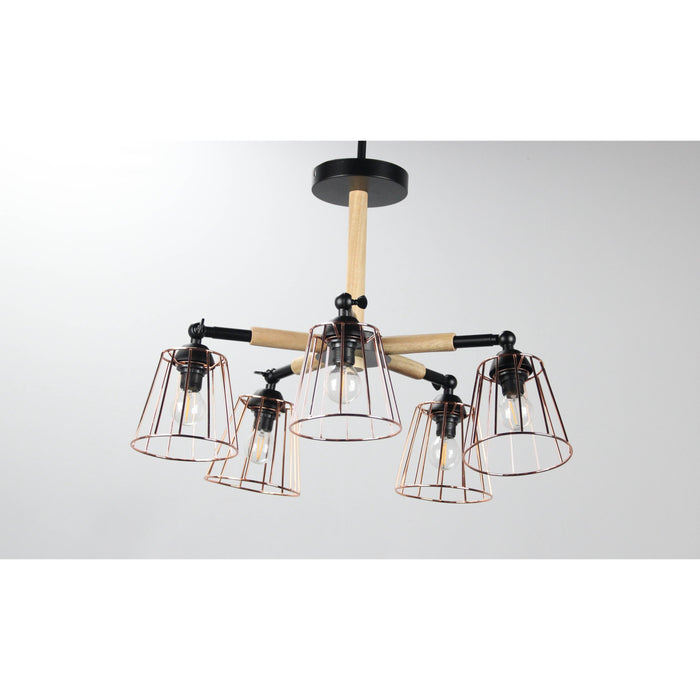LAMP. TECHO NEGRO 5L E14 40W