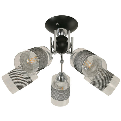 Lámpara Techo Cromo 5L E27 40W