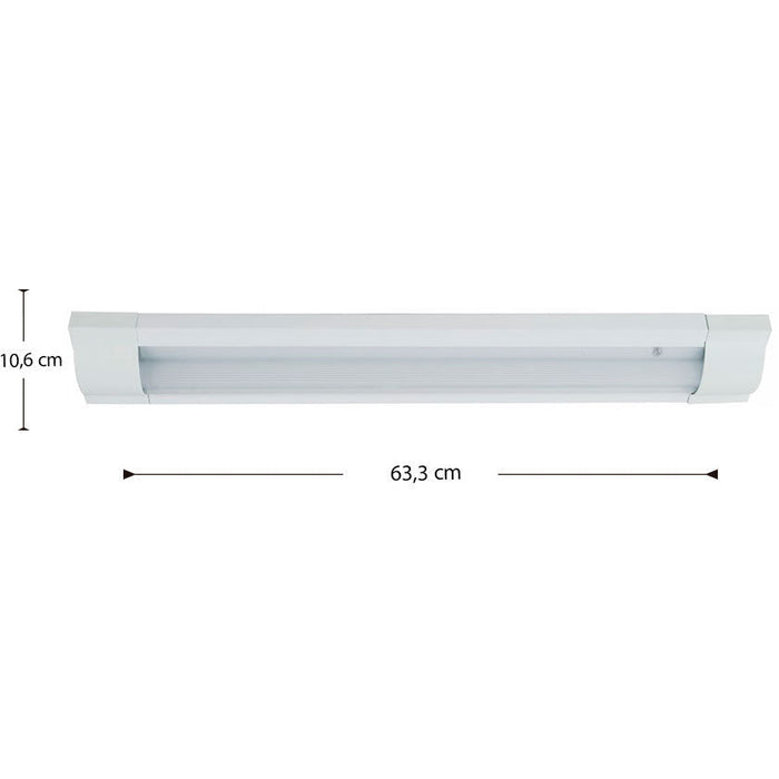 LAMP. TECHO BLANCO 1L G13 9W (INCLUYE 1 TUBO LED T8 9W)