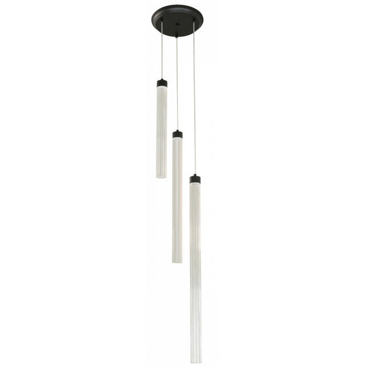 LAMP. LED COLGANTE NEGRO 38W 100-240V 3000K