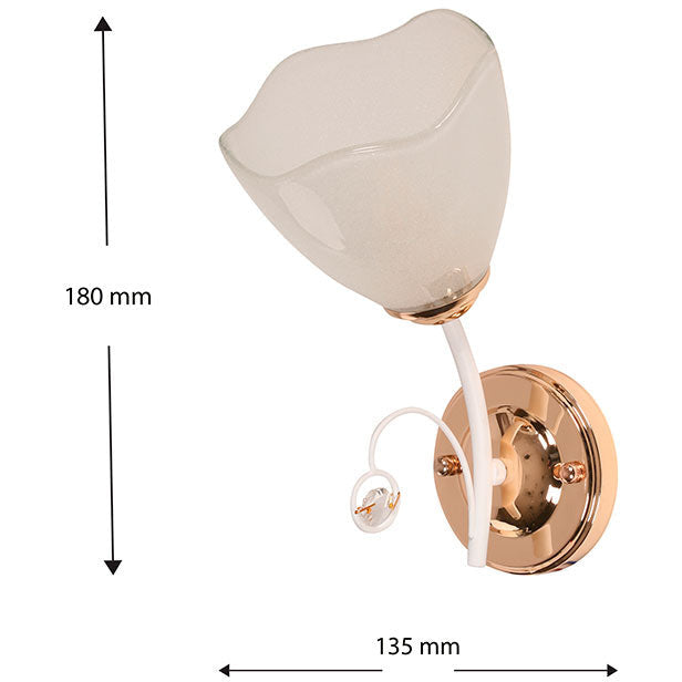 LAMP. PARED DORADO 1L E27 60W