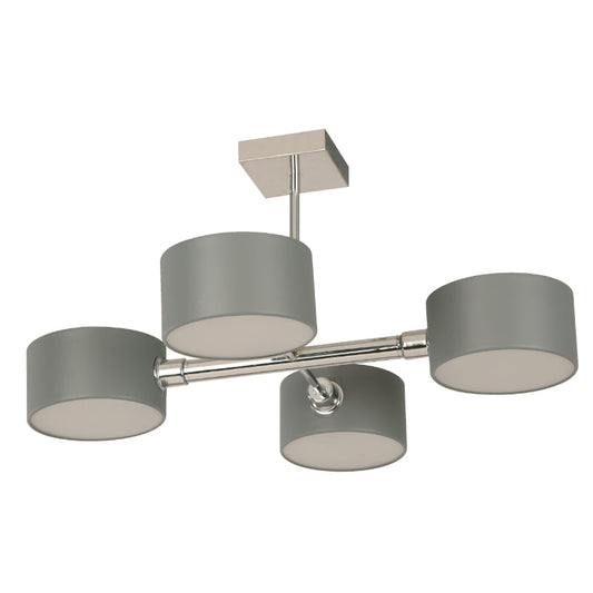 LAMP. TECHO CROMO 4L E14 10W