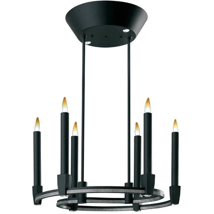 LAMP. COLGANTE CANDELLA NEGRO 8L 4.2W 3000K