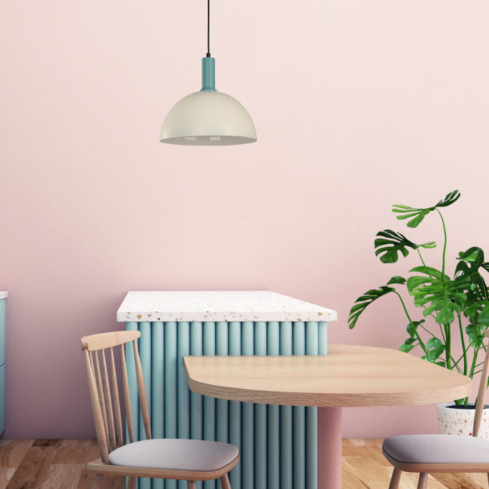 Lámpara Colgante Azul+Blanco 1L E27 40W