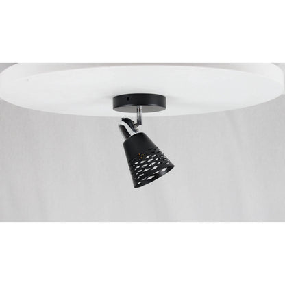 LAMP. TECHO REFLECTORA NEGRO 1L E14 40W