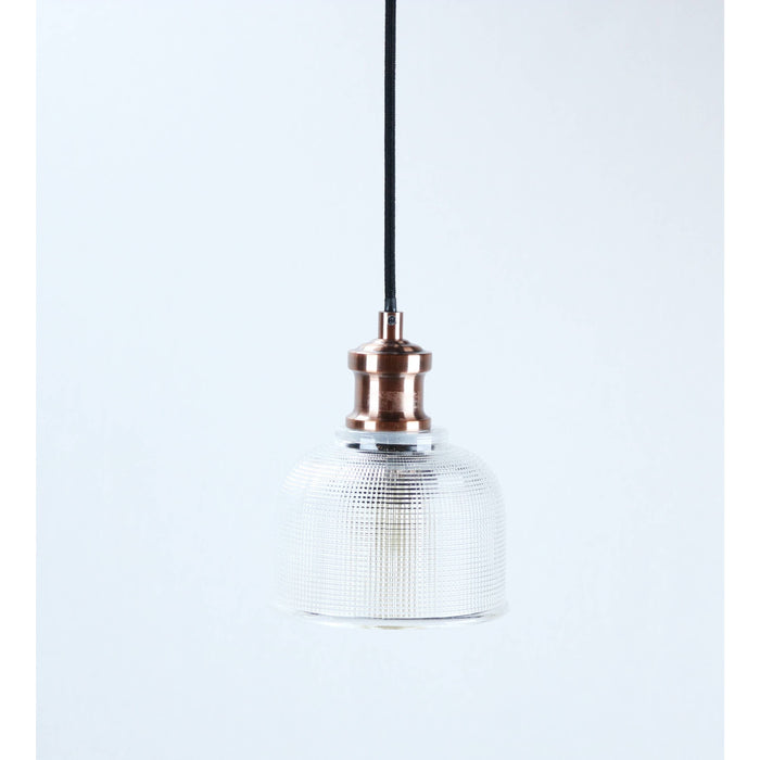 LAMP. COLGANTE COBRE ANTIGUO 1L E27 60W