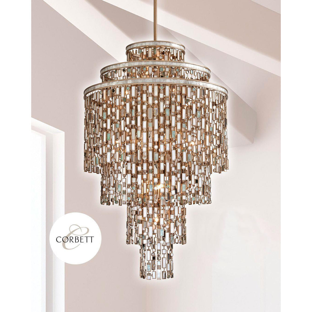 LAMP. COLGANTE DOLCETTI PLATEADO 19L E12 25W