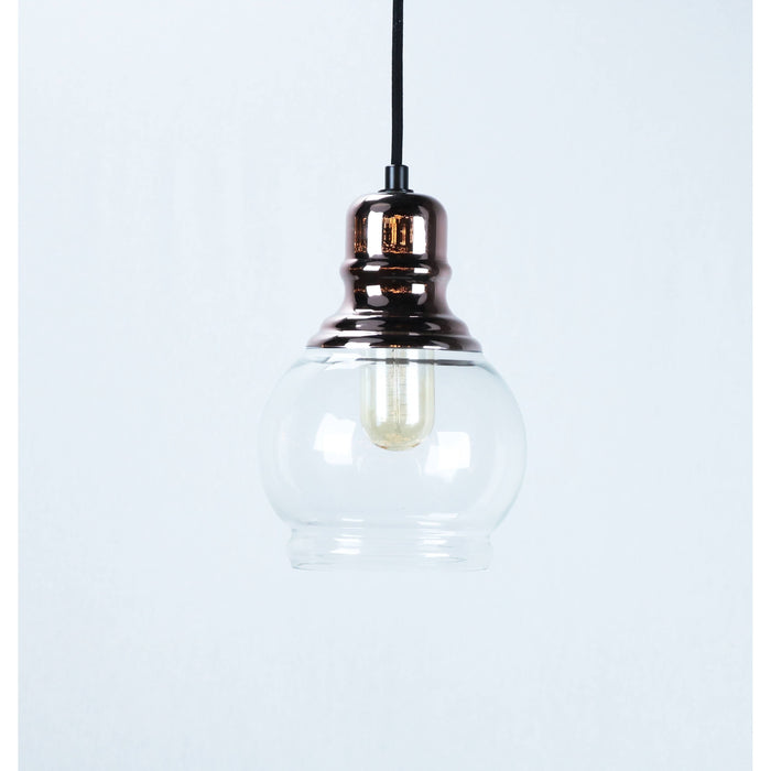 Lámpara Colgante Negro Y Bronce 1L E27 40W