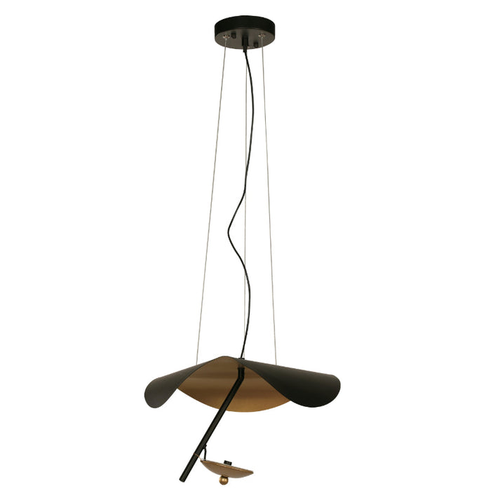 Lámpara Led Colgante Negro+Dorado 1L 11W 85-265V 3000K