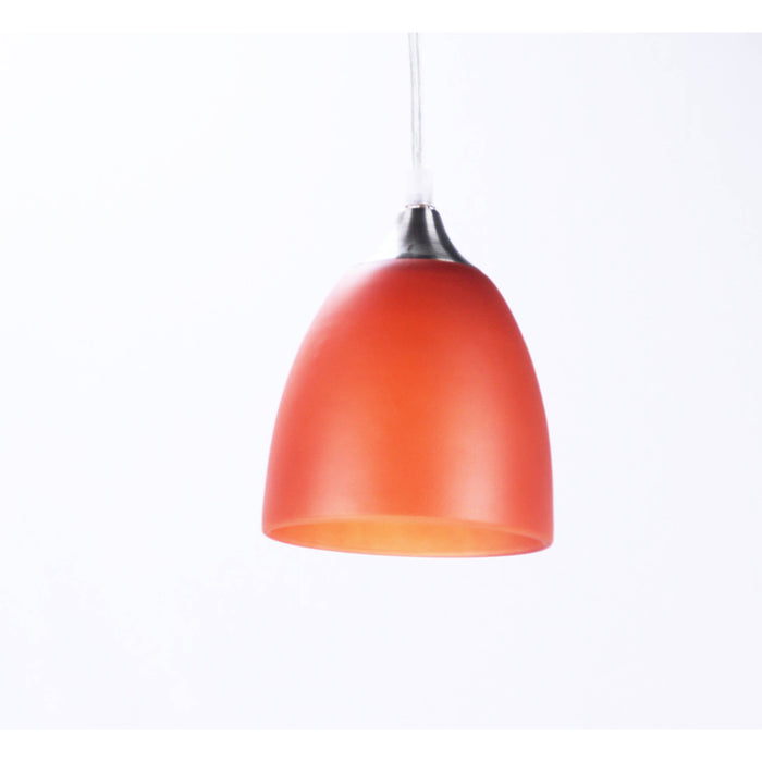 LAMP. COLGANTE ROJO 1L E27 60W