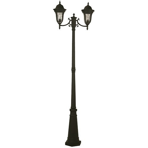 Lámpara Exterior  Poste Negro 2L E27 100W