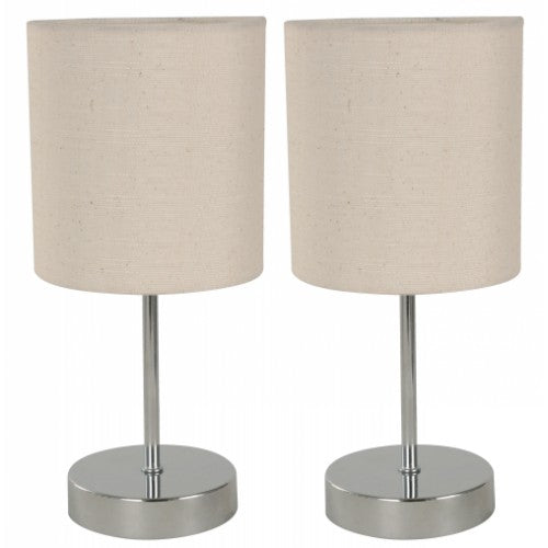 LAMP. MESA CROMO 1L E14 40W (2 PIEZAS)