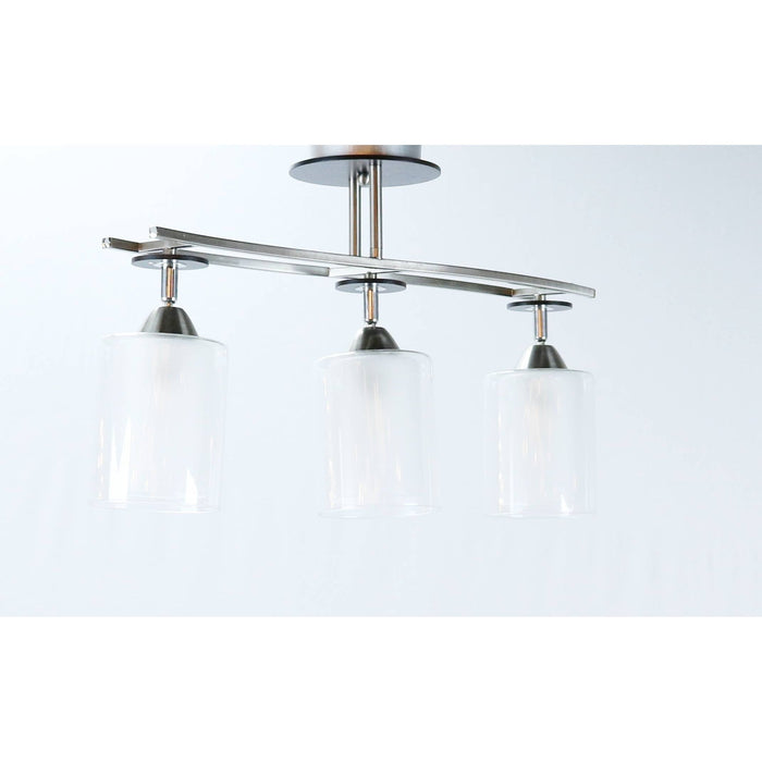 Lámpara Techo Níquel Satinado 3L E27 60W