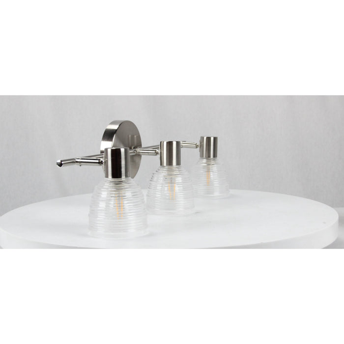 LAMP. TECHO REFLECTORA NÍQUEL SATINADO 3L E14 40W
