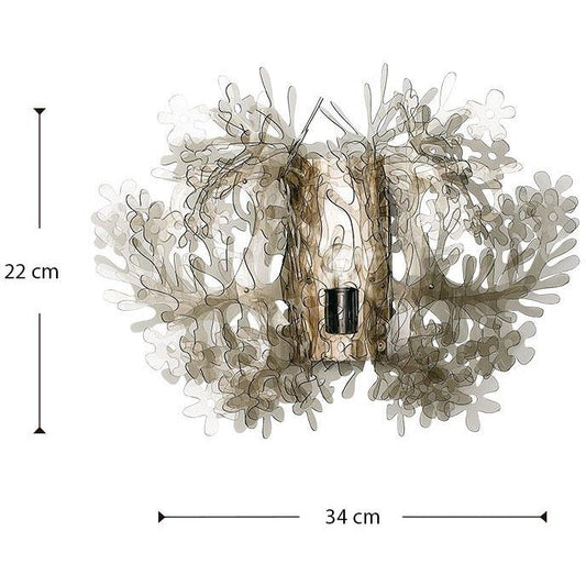 LAMP. PARED MINI FIORELLA FUMÉ 1L E14 6W DIM