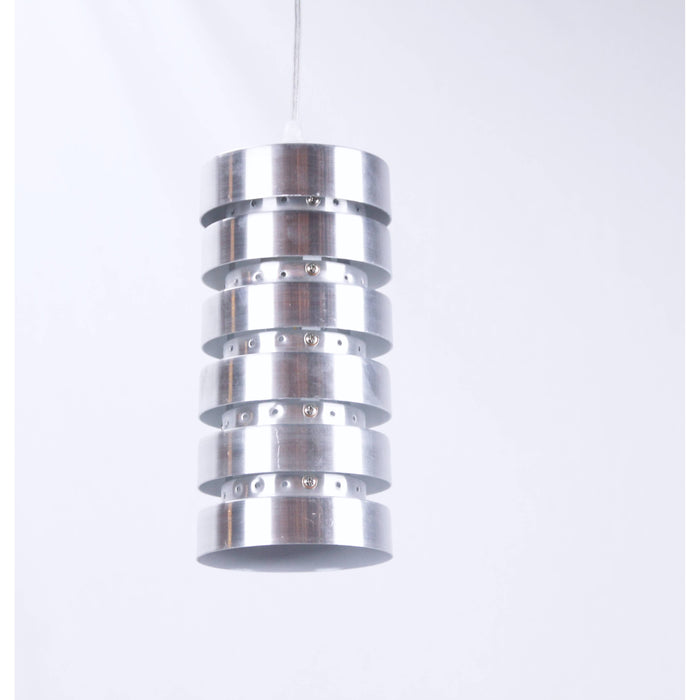LAMP. COLGANTE PLATEADO 1L E27 60W