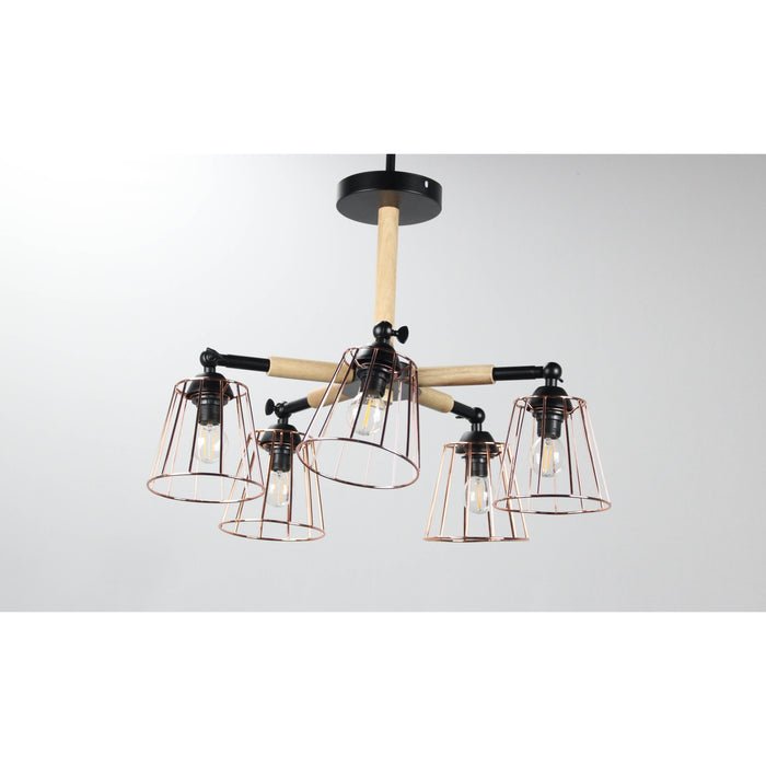 LAMP. TECHO NEGRO 5L E14 40W