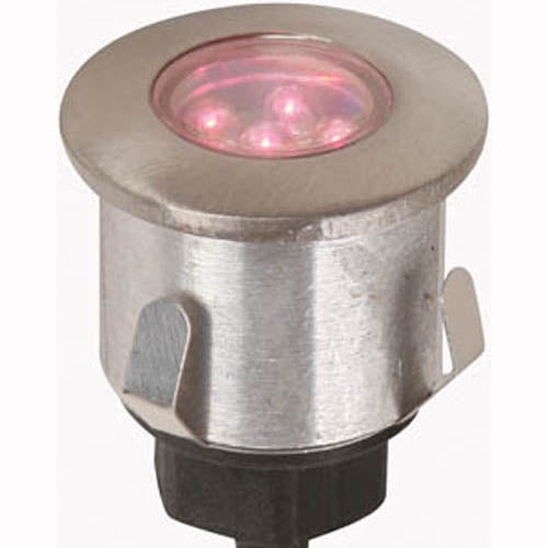 LAMP. LED EXT. PISO PLATEADO 1L 0.36W 12V LUZ ROJA