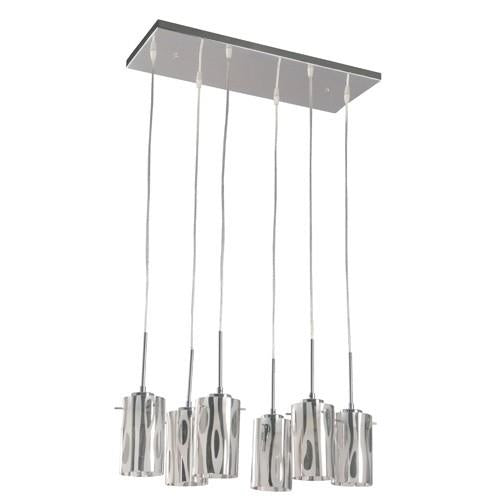 Lámpara Colgante Cromo 6L E27 60W