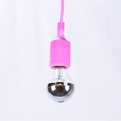 LAMP. COLGANTE ROSADO 1L E27 60W