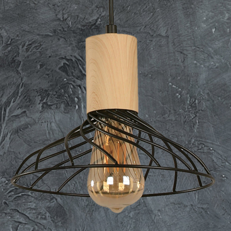 LAMP. COLGANTE NEGRO 3L E27 60W