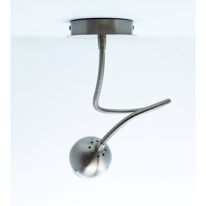 LAMP. TECHO REFLECTORA NÍQUEL SATINADO 1L GZ10 50W