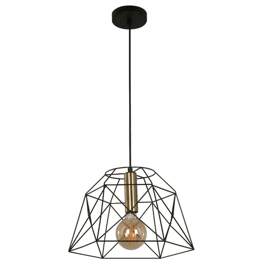 LAMP. COLGANTE NEGRO 1L E27 40W
