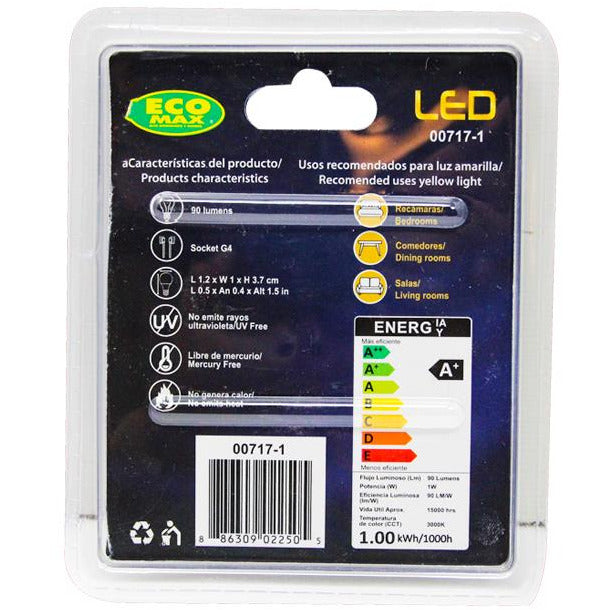 BOMBILLO LED JC G4 1W 12V 3000K