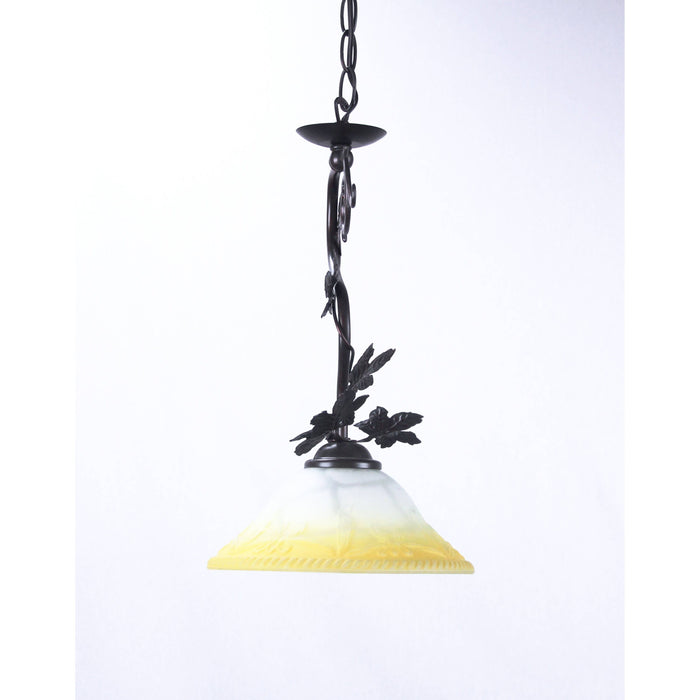 LAMP. COLGANTE DORADO 1L E27 60W