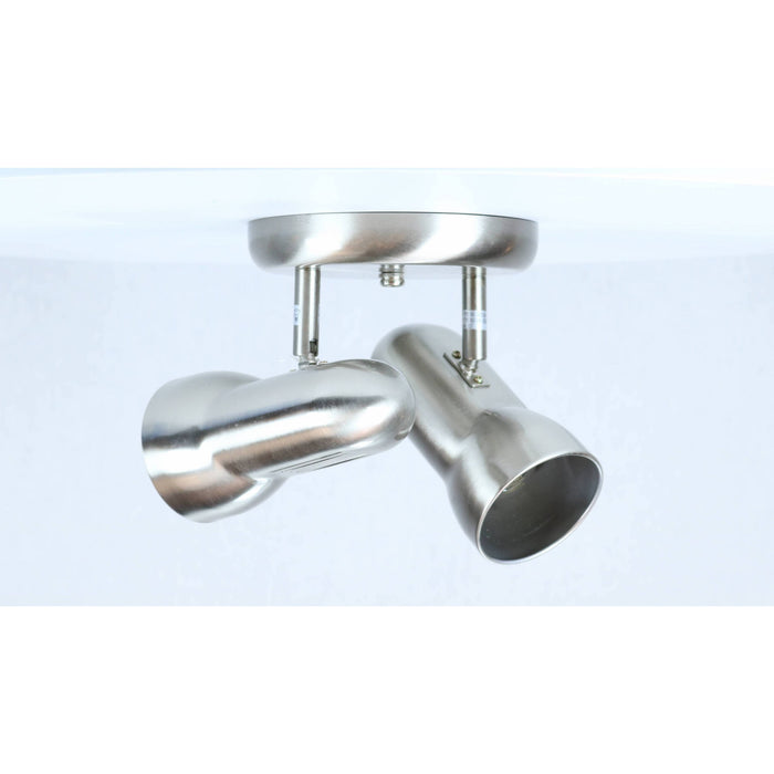 LAMP. TECHO REFLECTORA  NÍQUEL SATINADO 2L E27 60W