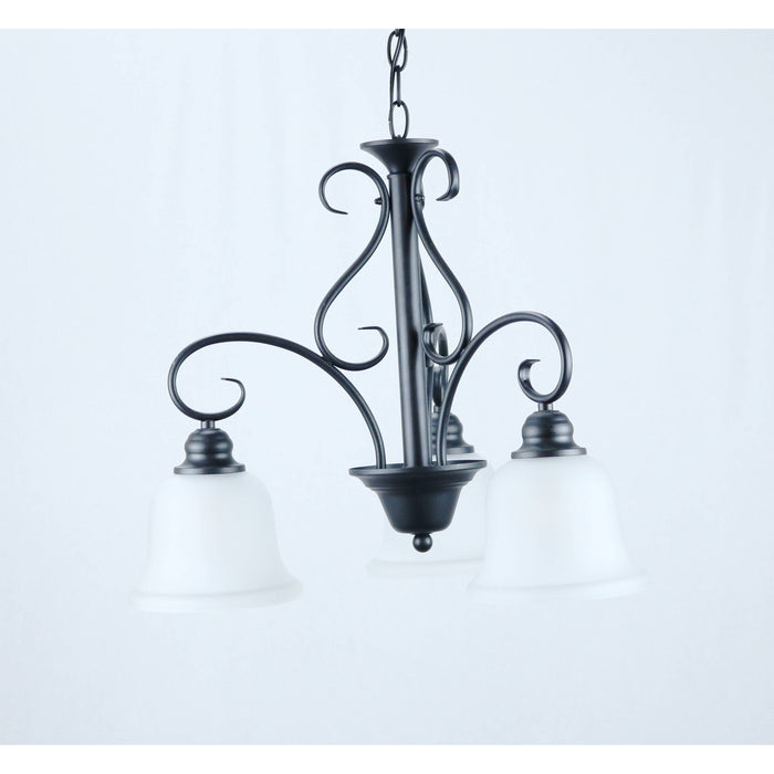 Lámpara Techo Negro 3L E27 60W
