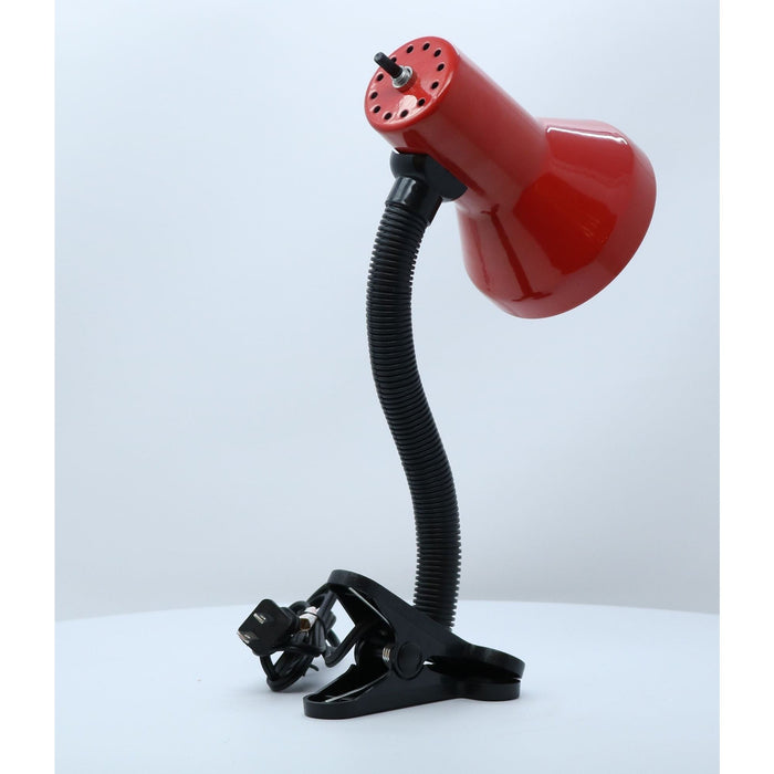 LAMP. ESCRITORIO DE HORQUILLA ROJO Y NEGRO 1L E27 40W
