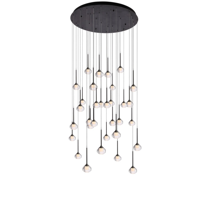 LAMP. LED COLGANTE NEGRO 1L 80W 100-240V 3000K