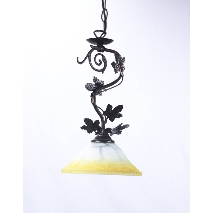 LAMP. COLGANTE DORADO 1L E27 60W