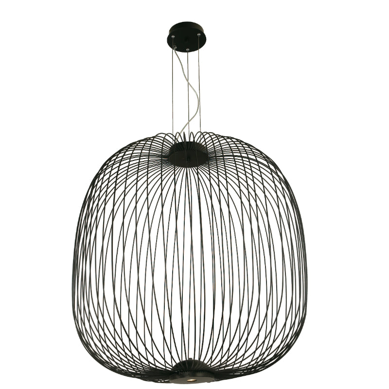 LAMP. COLGANTE NEGRO 1L GU10 50W