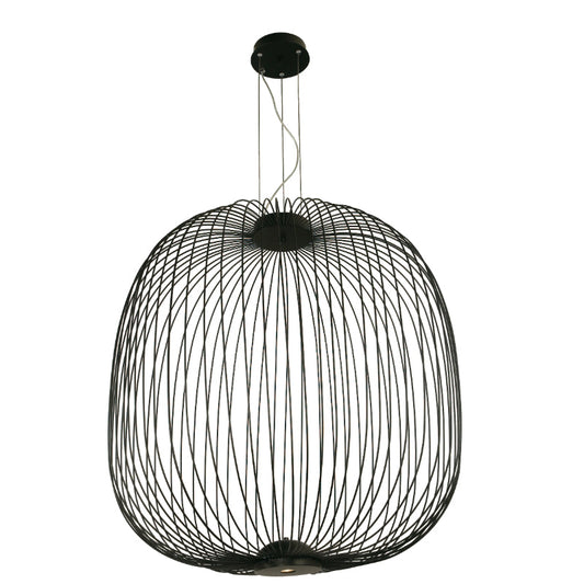LAMP. COLGANTE NEGRO 1L GU10 50W