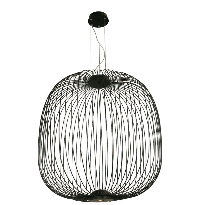 LAMP. COLGANTE NEGRO 1L GU10 50W