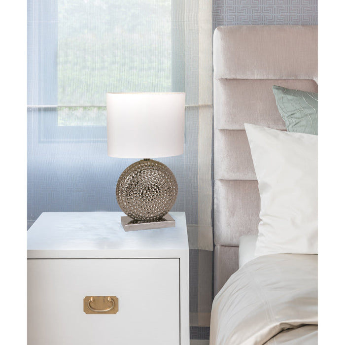 Lámpara Mesa Cromo 1L E27 60W