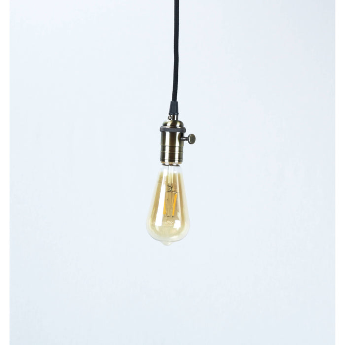 LAMP. COLGANTE BRONCE ANTIGUO 1L E27 60W