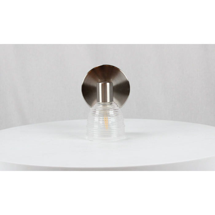 LAMP. TECHO REFLECTORA NÍQUEL SATINADO 1L E14 40W