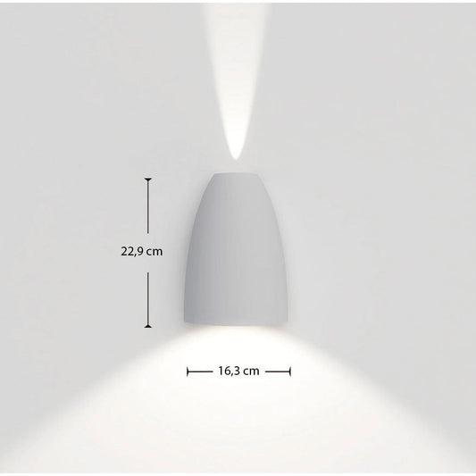 LAMP. EXT. LED PARED MOLLA BLANCO 2L 10W/2W 3000K