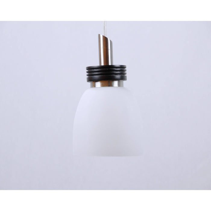 LAMP. COLGANTE NÍQUEL SATINADO 1L E27 60W