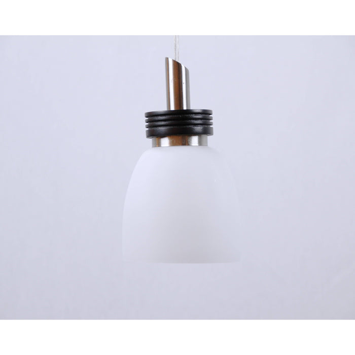 LAMP. COLGANTE NÍQUEL SATINADO 1L E27 60W