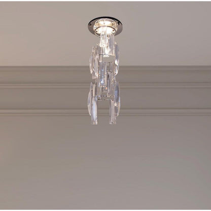 LAMP. TECHO CRISTAL TURNS CROMADO 1L GU10 35W
