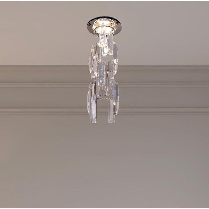 LAMP. TECHO CRISTAL TURNS CROMADO 1L GU10 35W