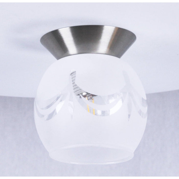 LAMP. TECHO NIQUEL SATINADO 1L E27 60W