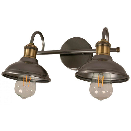 Lámpara Pared Gris 2L E27 40W