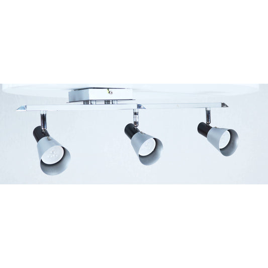Lámpara Techo Reflectora Gris 3L Gu10 50W