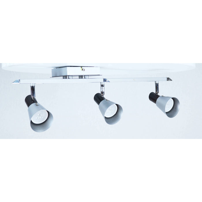 Lámpara Techo Reflectora Gris 3L Gu10 50W