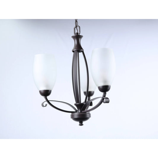 LAMP. COLGANTE BRONCE CEPILLADO 3L E27 60W